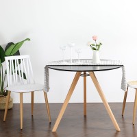 Dining Table Oak Solid Long White Room New Design Furniture Modern Restaurant Metal Dinning Set Wood Round Dining Tables